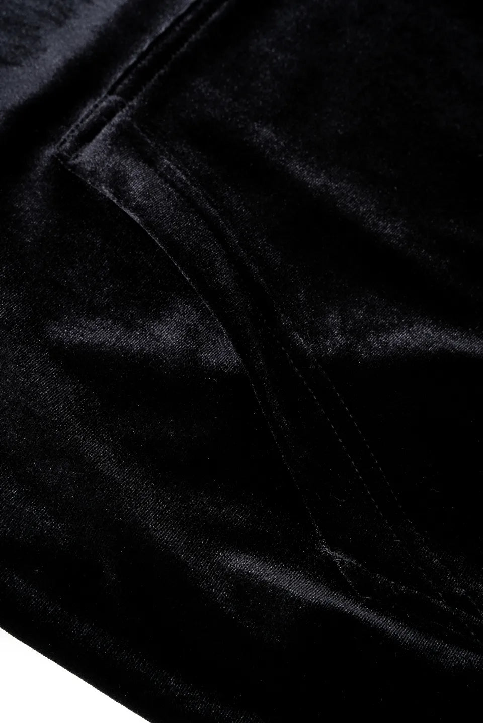 【SUPPLIER】 Micro Cross Rhinestone Velour Zip Hoodie（ブラック） カンガルーポケット詳細画像