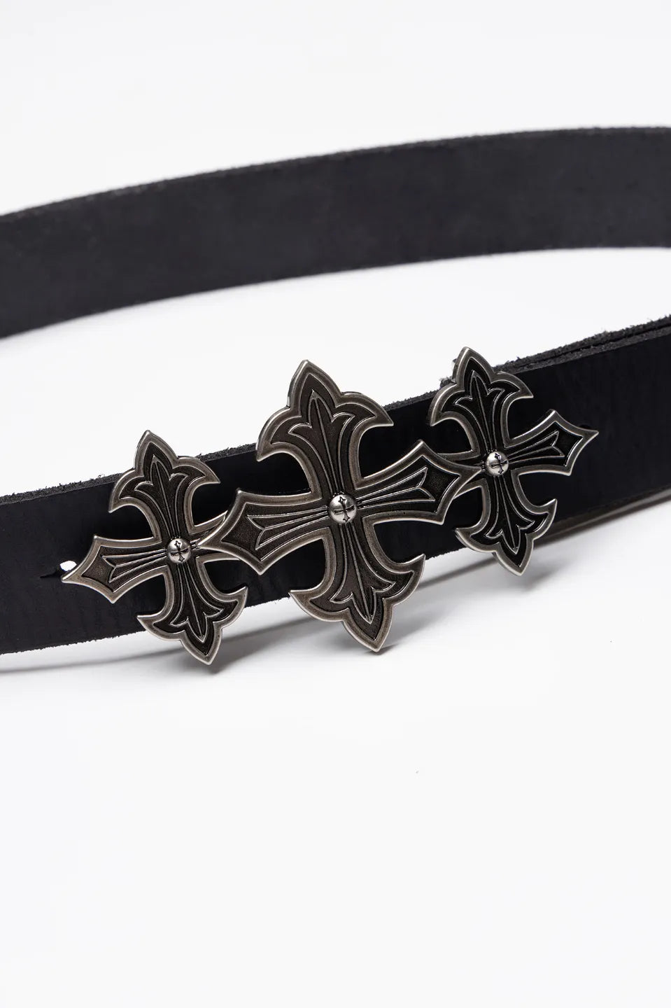 【SUPPLIER】 Triple Cross Buckle Belt バックル正面ディテール画像